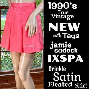 ▪️NWT▪VTG▪IXSPA▪90’s Pleated Satin Tennis Skirt